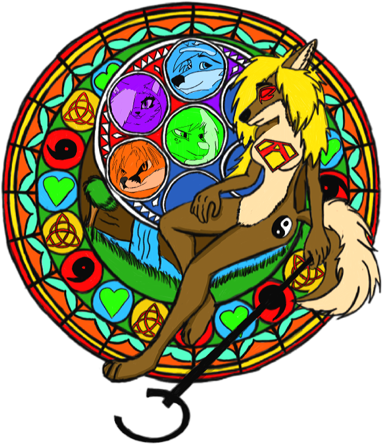 Alisa Wolf Dive Into The Heart Stain Glass Style - Circle (781x914)