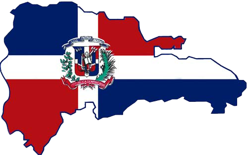 View This Site In Spanish - Dominican Republic Map Flag (500x312)