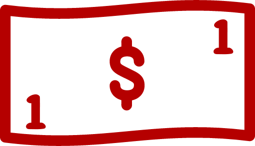 Icon Of A Dollar Bill - Icon Of A Dollar Bill (512x294)