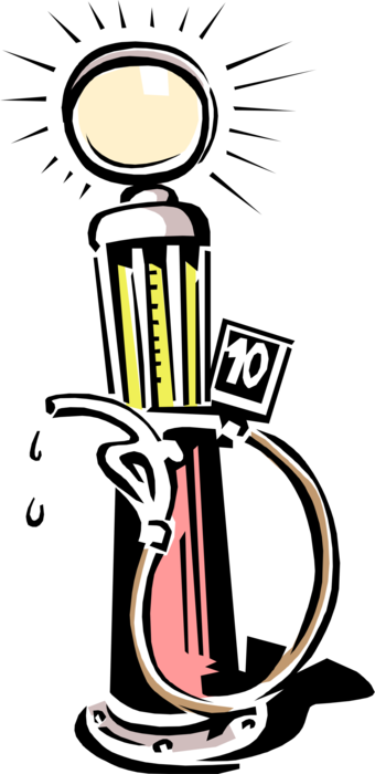 Vector Illustration Of Fossil Fuel Petroleum Gas Service - Illustration (340x700)