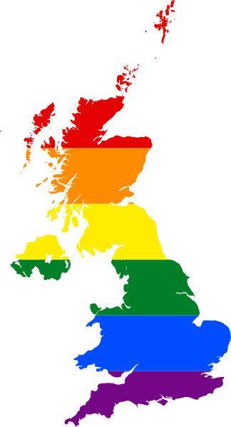Lgbt Map Of Britain - Map Of Uk (324x598)