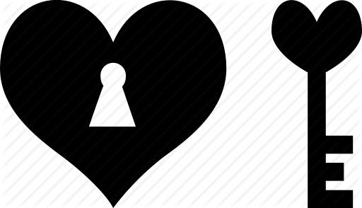 Love Clipart Lock And Key - Heart (512x294)