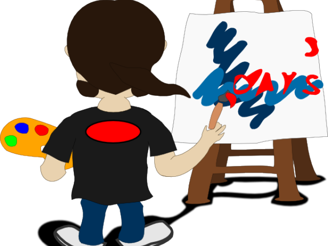 Painting Clipart Animated - Painter Clipart (640x480)
