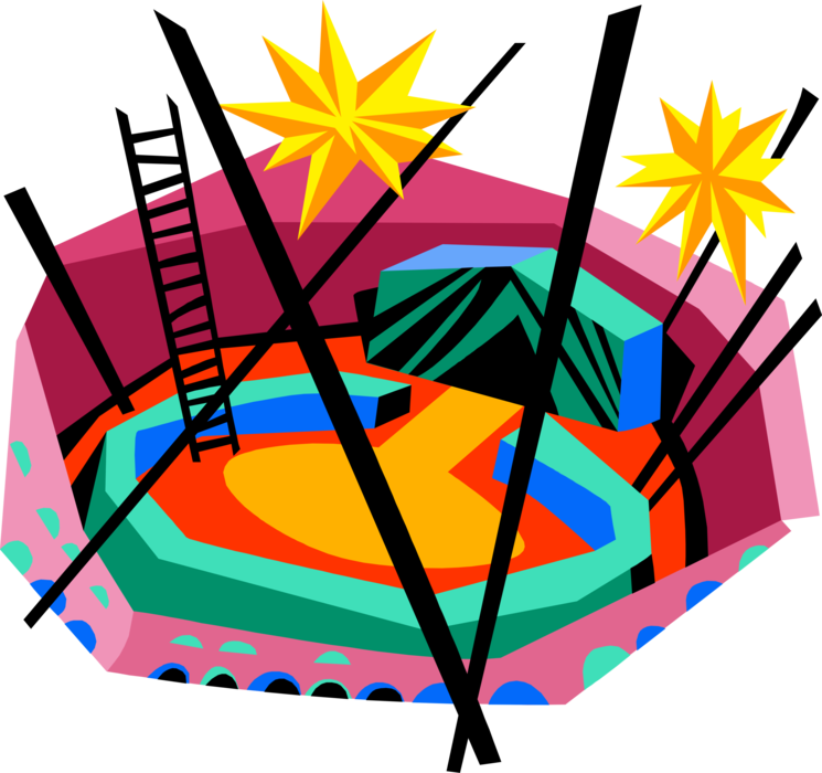 Vector Illustration Of Circus Tent Traditional 'big - Vector Illustration Of Circus Tent Traditional 'big (745x700)