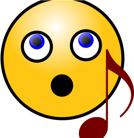 Silence Clipart Emoticon - Singing Smiley Png (640x480)