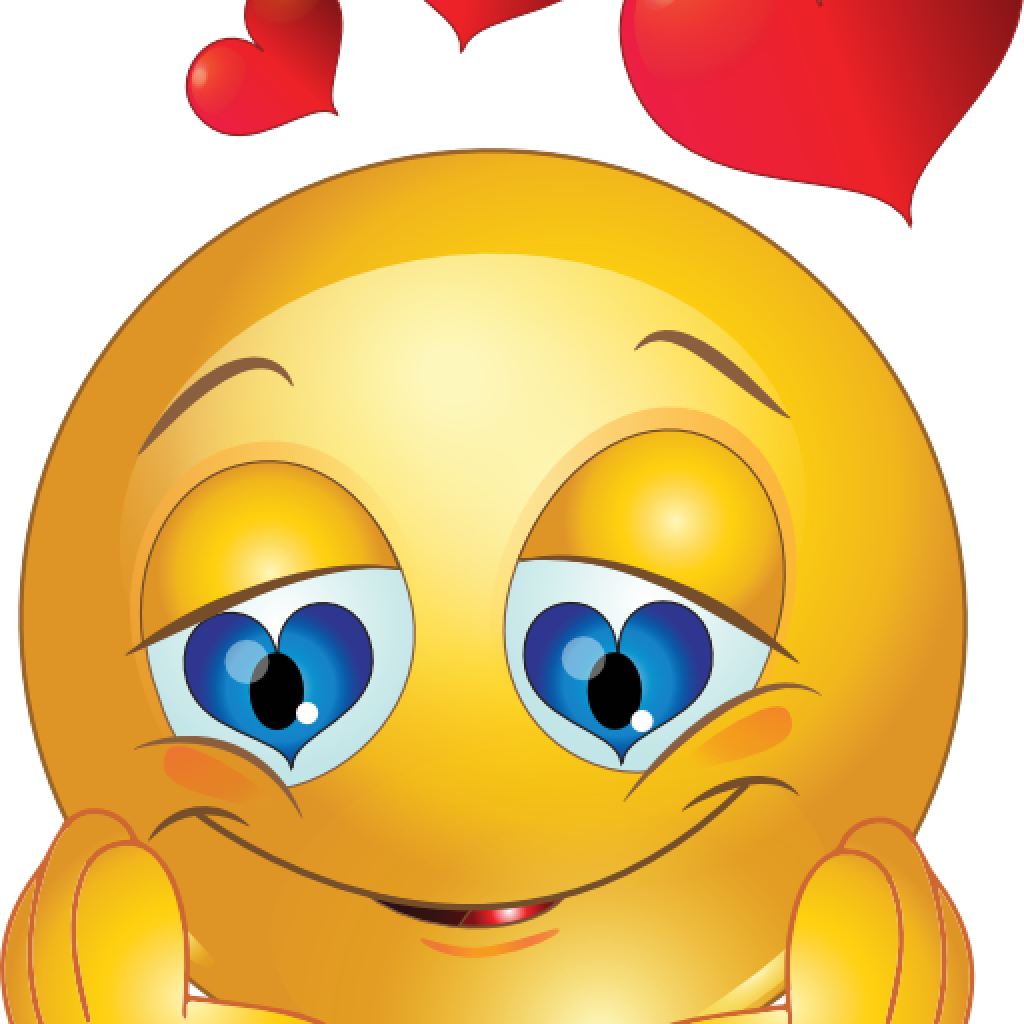 Emoticons Clipart Loving Smiley Face Eyes Clipart Clipart - Liebe Smiley (1024x1024)