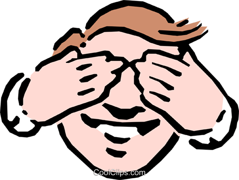See No Evil Royalty Free Vector Clip Art Illustration - See No Evil Royalty Free Vector Clip Art Illustration (480x361)