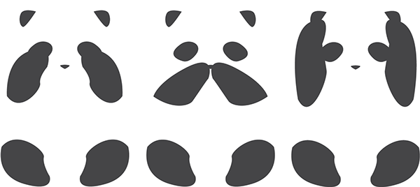 Black And White Hear No Evil, Speak No Evil, See No - Panda See No Evil Hear No Evil Speak No Evil (600x268)