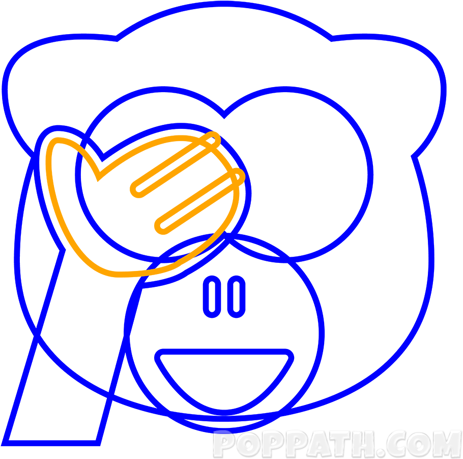 Add In Details For The Left Paw - Imagenes De Cumpleaños De Emojis Para Dibujar (1000x1000)