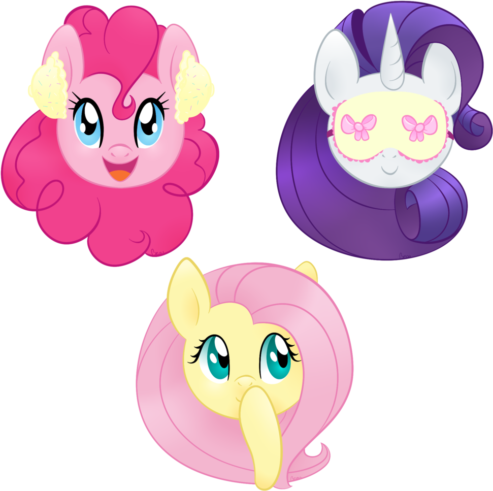 Orcakisses, Covering Mouth, Ear Plugs, Earth Pony, - Cartoon (1024x1024)