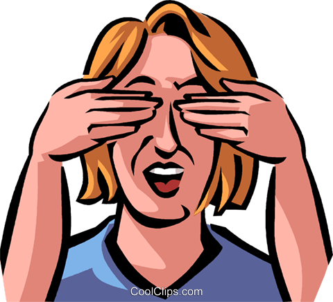 See No Evil Royalty Free Vector Clip Art Illustration - See No Evil Royalty Free Vector Clip Art Illustration (480x436)