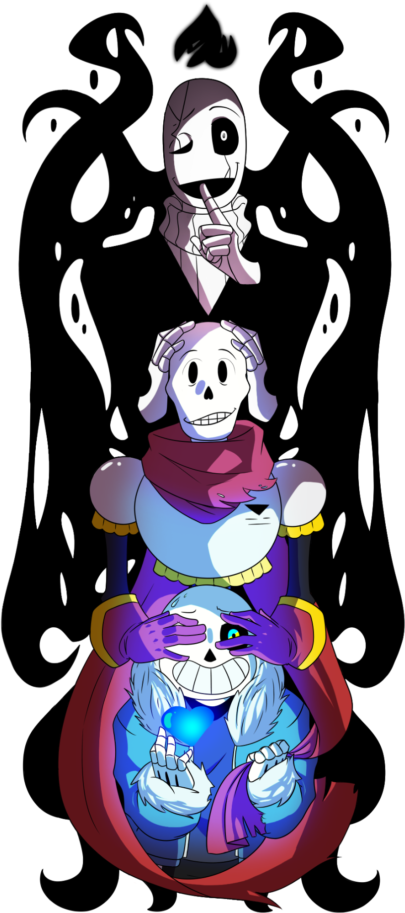 Hear No Evil - Sans Vs Jevil Fanart (960x1920)