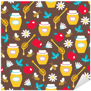 Rosh Hashanah Jewish New Year Seamless Pattern With - Placemat (400x400)
