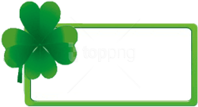 Free Png Best Stock Photos Saint Patrick Frame3 Background - Shamrock (850x460)