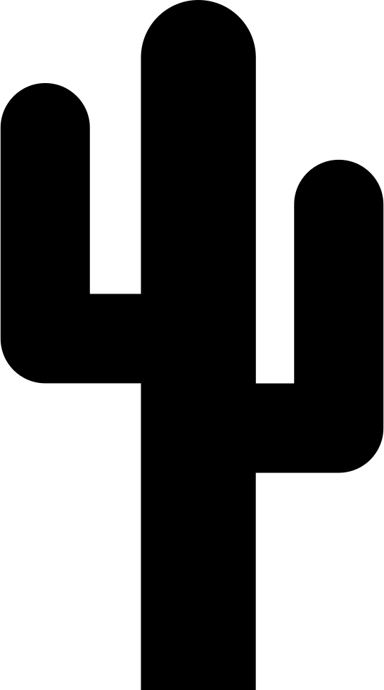 Cactus Of Mexico Svg Png Icon Free Download - Black Cactus Clipart Png (546x980)