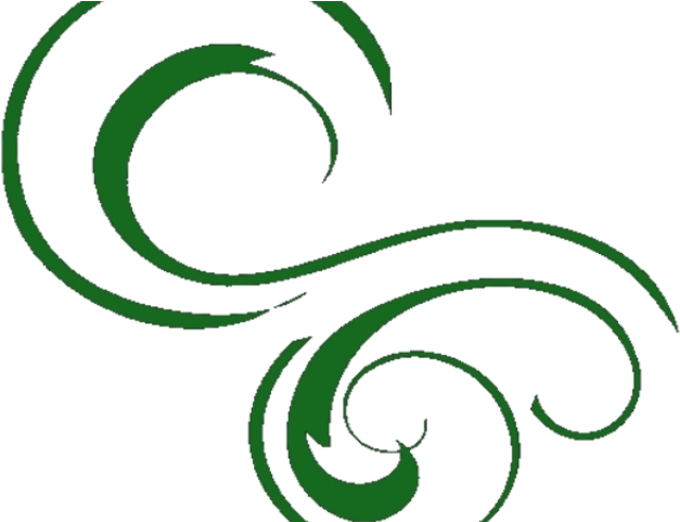 Line Clipart Green - Swirly Lines Clip Art (640x480)