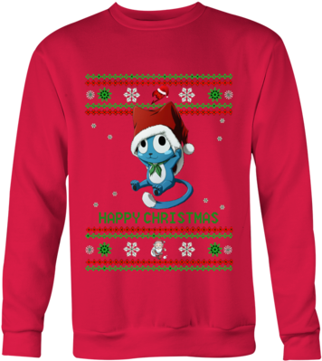 Fairy Tail Happy Animebling - Ugly Christmas Sweater Goats (480x480)