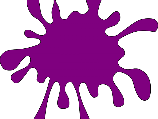 Violet Clipart Splat - Orange Paint Splatter Clipart (640x480)