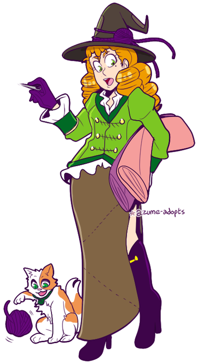 Seamstress Witch By Azume-adopts - Cartoon (400x736)