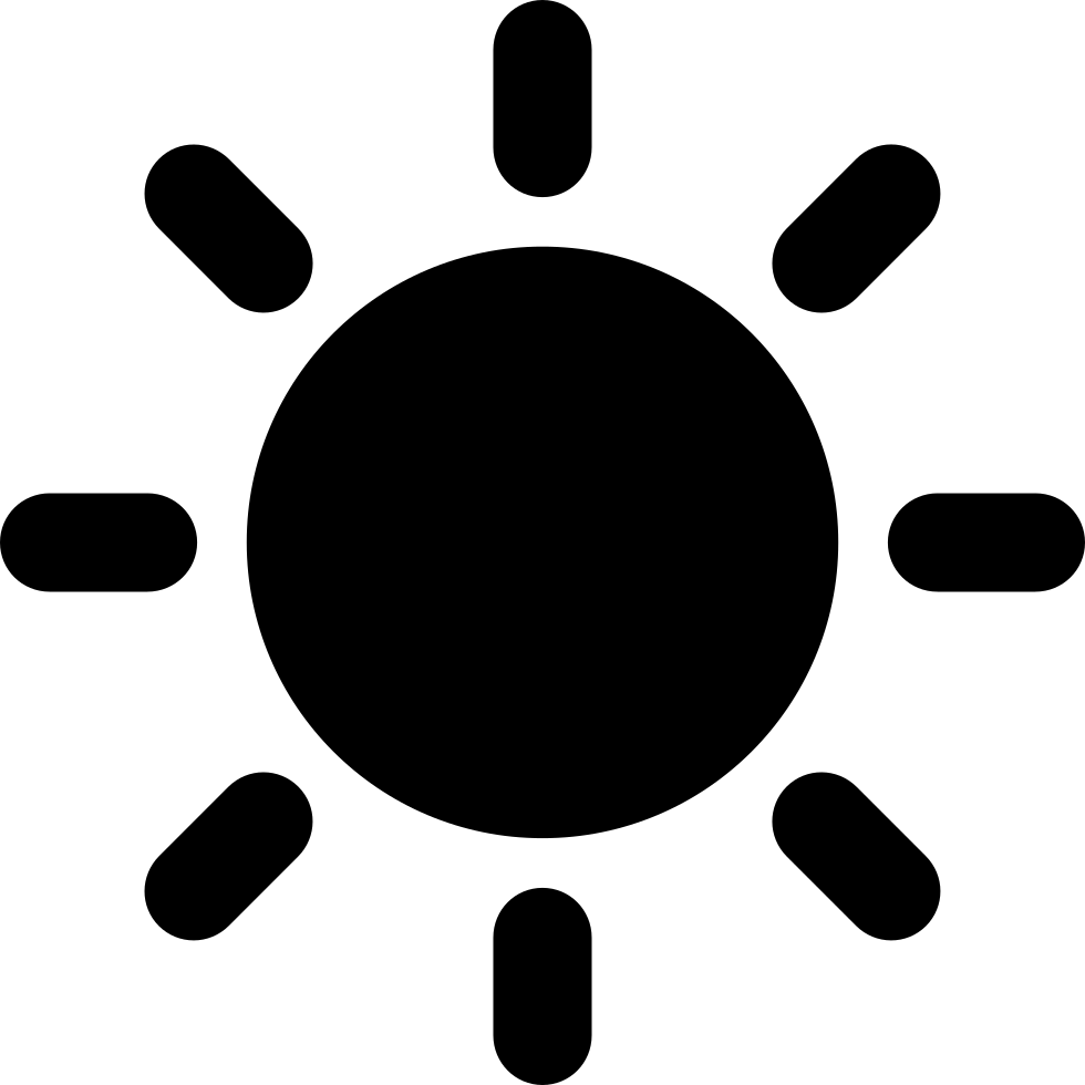 Shining Sun Comments - Black Light Bulb Icon (980x980)