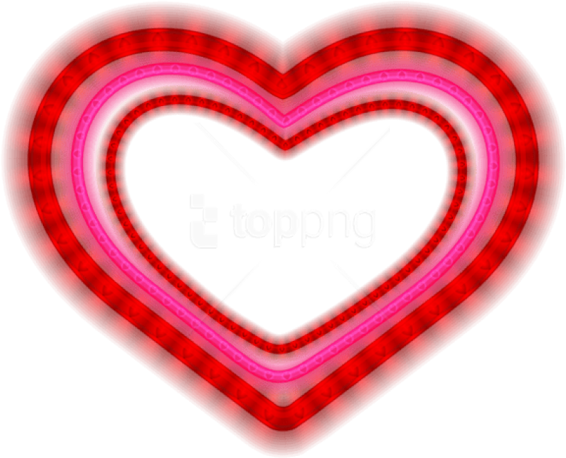 Free Png Shining Heart Png - Valentine Frame Heart Png Transparent (850x688)
