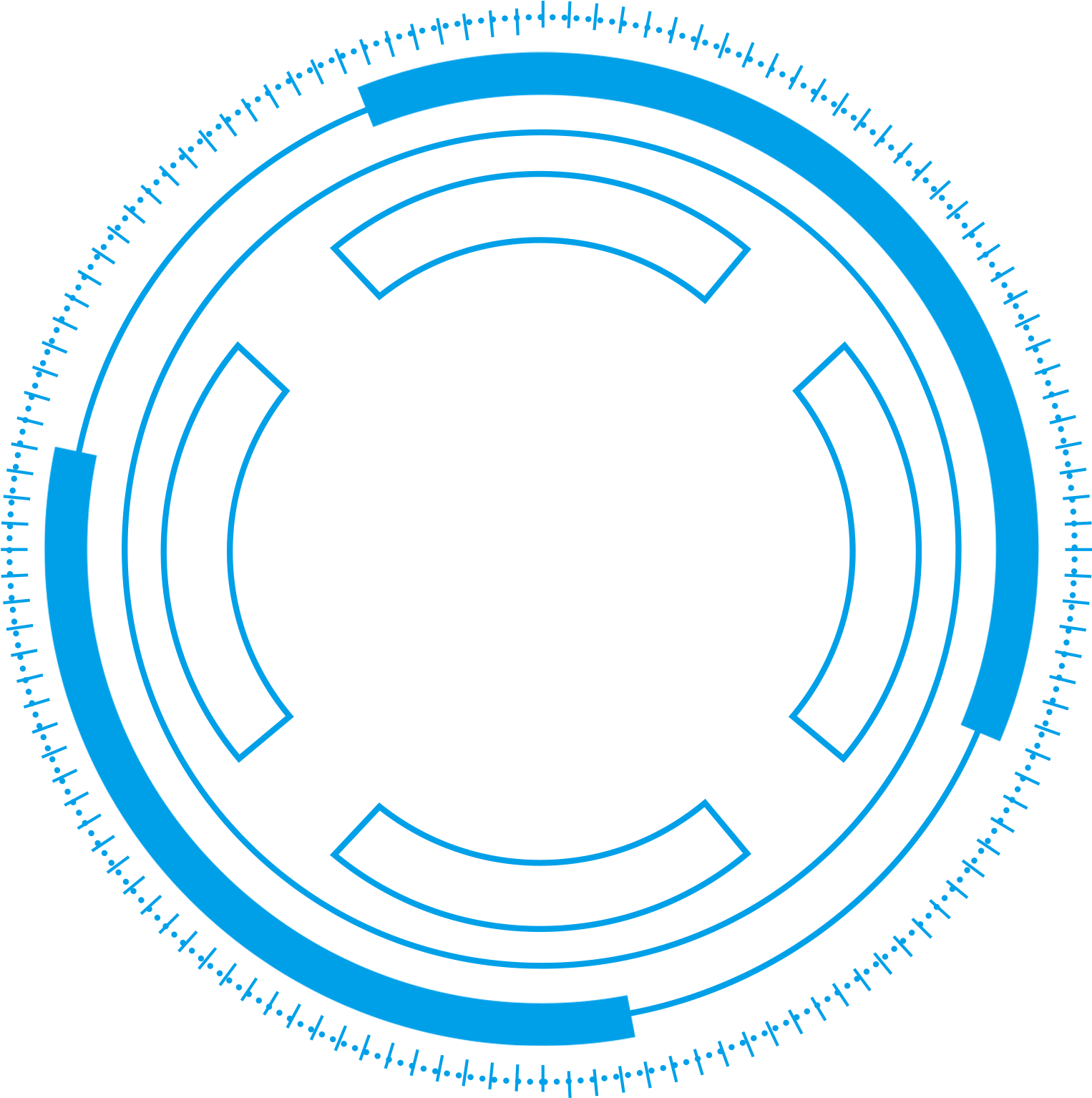 Technology Border Blue Simple Lines Png And Psd - Circle (2000x2000)