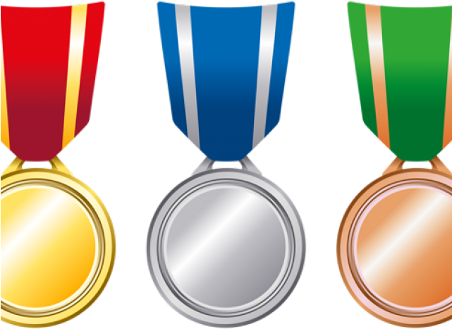 Medals Clipart Trophy - Gold Silver Bronze Medal Png (640x480)