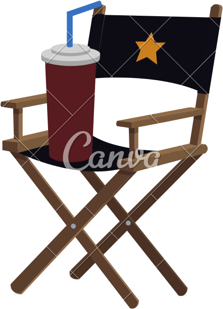 Director Chair Cinema Movie Icon - Canva (800x800)