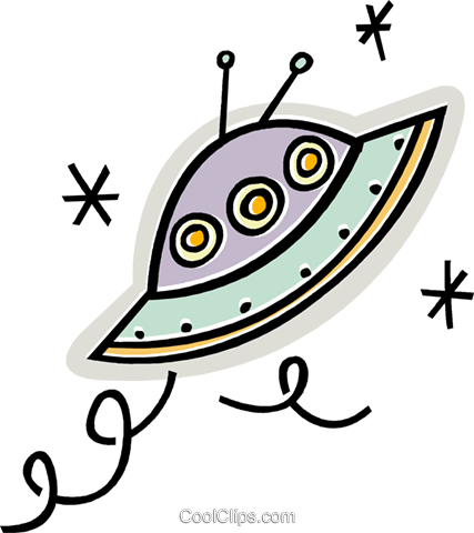 Flying Saucer Royalty Free Vector Clip Art Illustration - Flying Saucer Royalty Free Vector Clip Art Illustration (427x480)