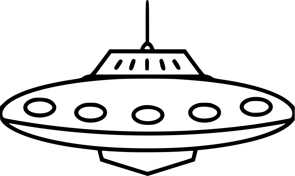 Flying Saucer Comments - Line Art (981x588)