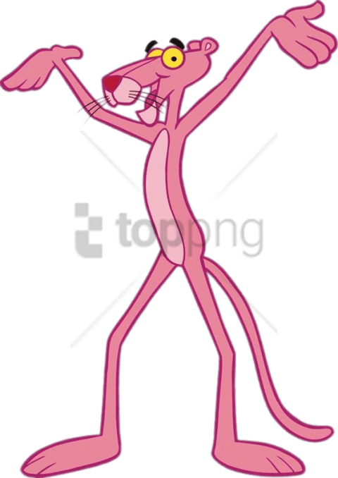 Free Png Download Pink Panther Hurray Clipart Png Photo - Pink Panther No Background (480x678)