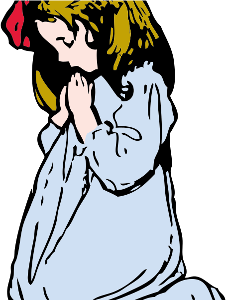 Christian Cartoons For Kids Free Christian Clipart - Girl Praying (555x600)