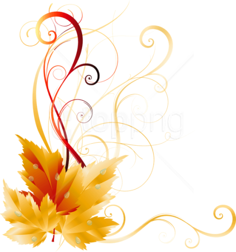 Free Png Download Transparent Fall Leaves Decor Picture - Side Border Designs Png (480x512)