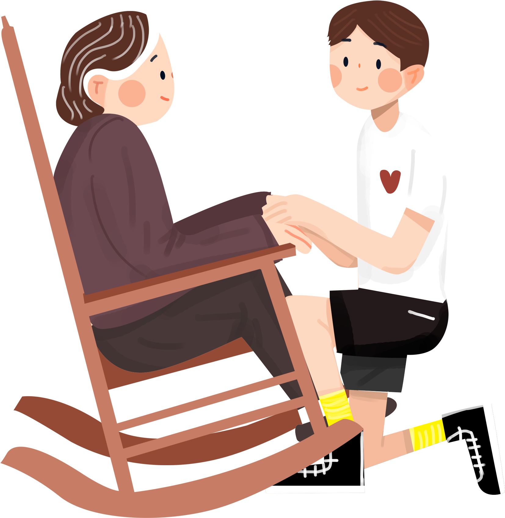 Warm Grandson Grandma Chat Original Elements Image - Grandmother (2000x2000)