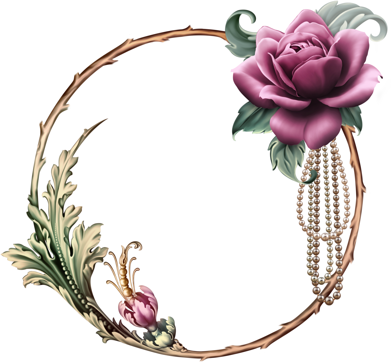 Framed Wallpaper, Quilling, Abstract Art, Clip Art, - Rose (1600x1488)