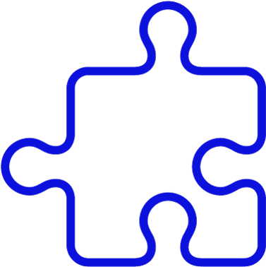 Blue Icon Showing A Single Jigsaw Piece - Blue Icon Showing A Single Jigsaw Piece (500x500)