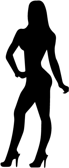 Class D Class E (over 5'5 - Female Bikini Competitor Silhouette (237x578)