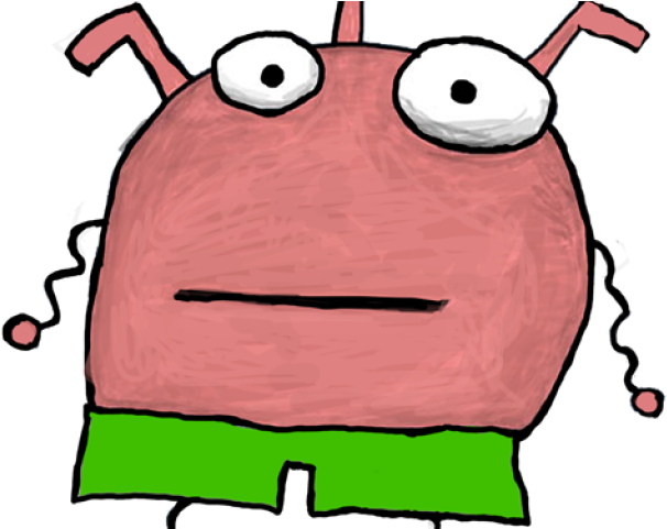 Pink Eyes Clipart Scary Monster , Png Download - Scary Monster Cute Drawing (606x481)