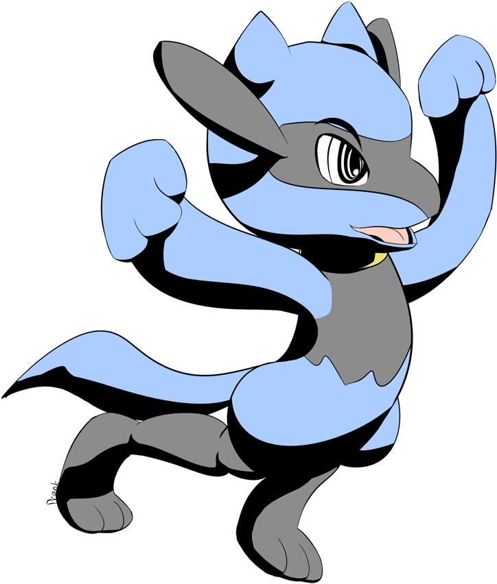 Riolu Used Scary Face - Cartoon (900x900)
