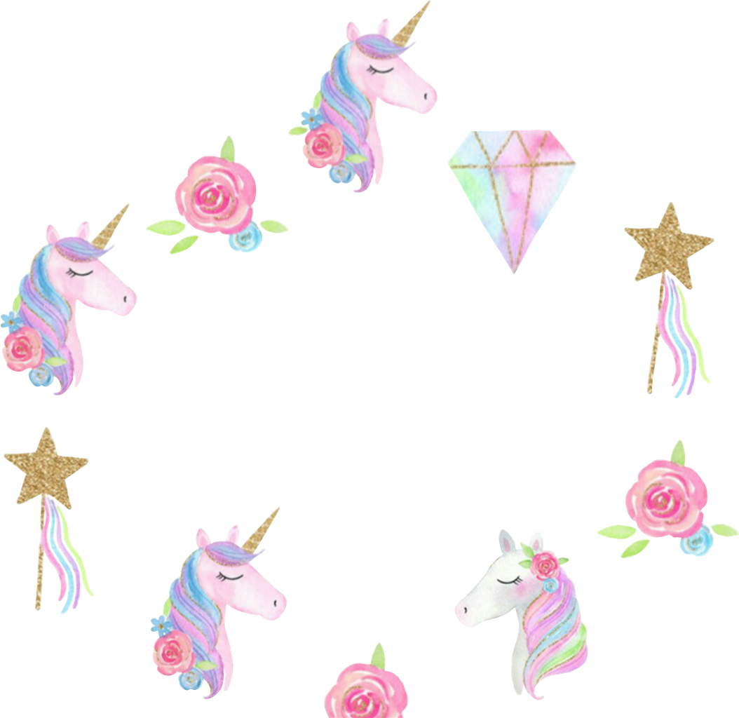 Clip Art Frame Unicornio Png - Unicorn Frame (1054x1024)