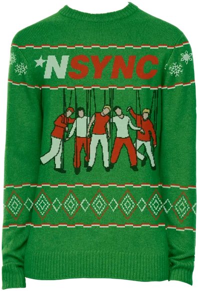 This Ones A Mix Of Their Christmas Classic Merry Christmas - Nsync Ugly Christmas Sweater (614x614)