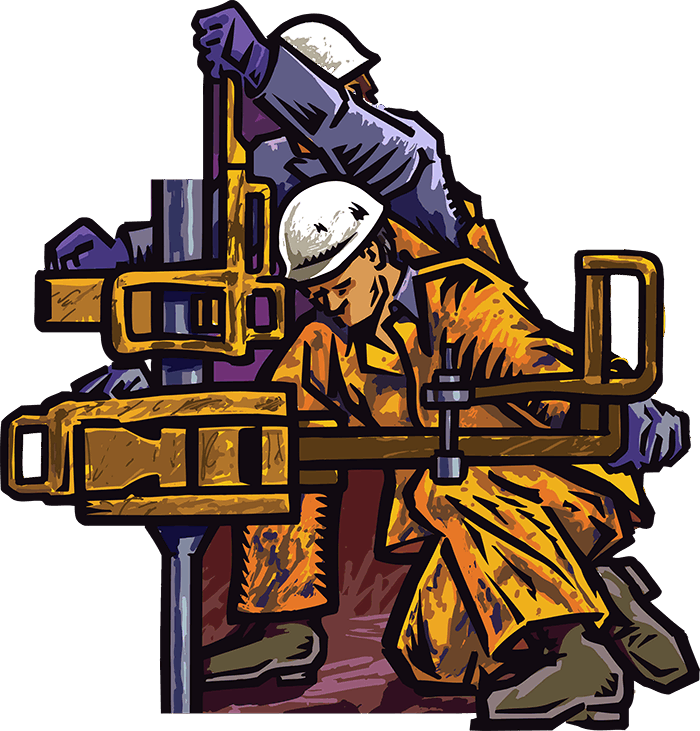 Drillers Hard Work - Illustration (700x731)