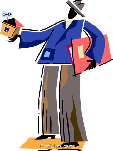 Real Estate Agent Selling A House Royalty Free Vector - Illustration (362x480)