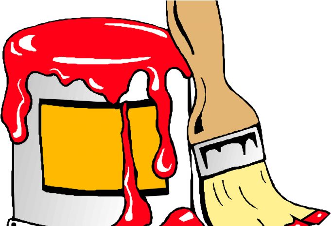 Whether You Are Making Your Own Garden Art, Candle - Clipart Paint Brush And Paints (700x464)