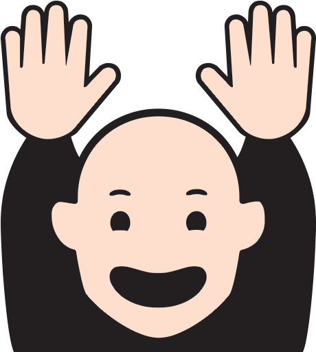 Hand Emoji Clipart Emoticon - Man Raising Hand Emoji (512x512)