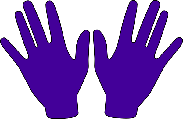 Hands Up Clip Art - Hand Png (600x391)