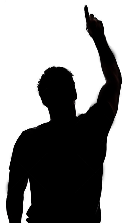 622 X 800 17 - Man Hand Up Silhouette (622x800)