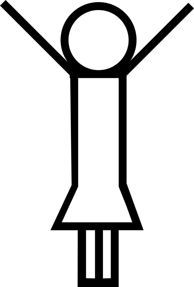 Girl With Hands Up Comments - Dibujo Brazos Arriba (662x980)