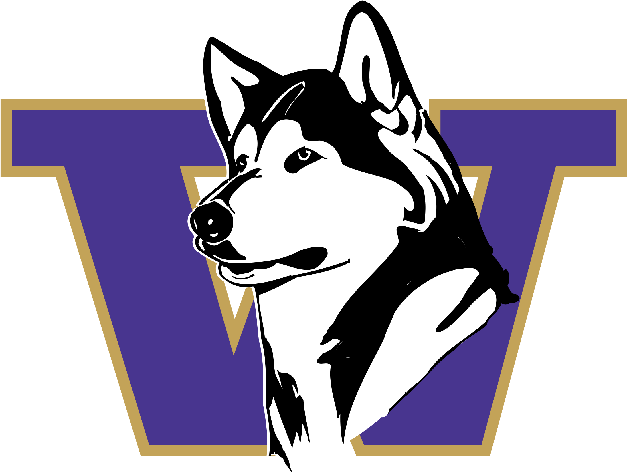 Clip Art Transparent Stock Washington Huskies Logo - Washington Huskies Logo (2400x2400)