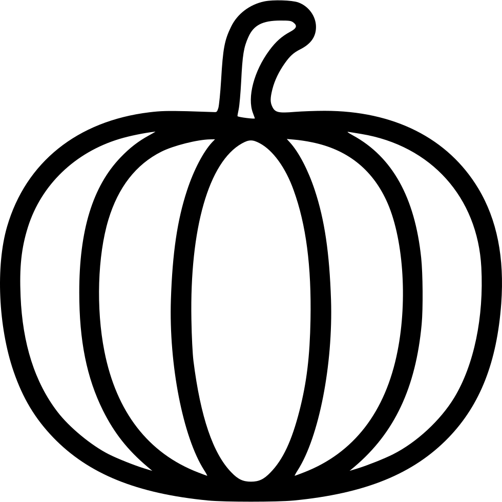 Neon Clipart Black And White - Pumpkin Icon Png - (980x980) 